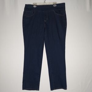 JAG Jeans 24W High Rise Straight‎ Leg Blue Pocket Stretch Pull-on Denim